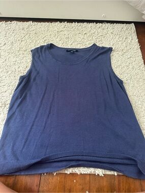 Chadwicks Navy Sleeveless Knit Tank